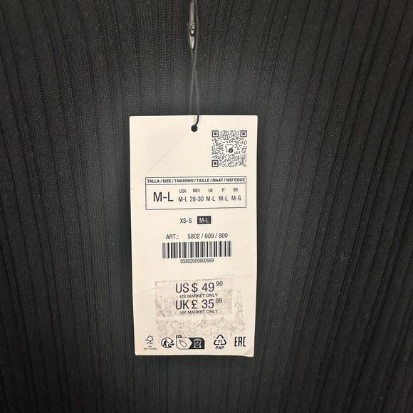 Zara Hooded Sleeveless Midi Dress Black Side Slit Sheer Size M/L NWT - Picture 14 of 15